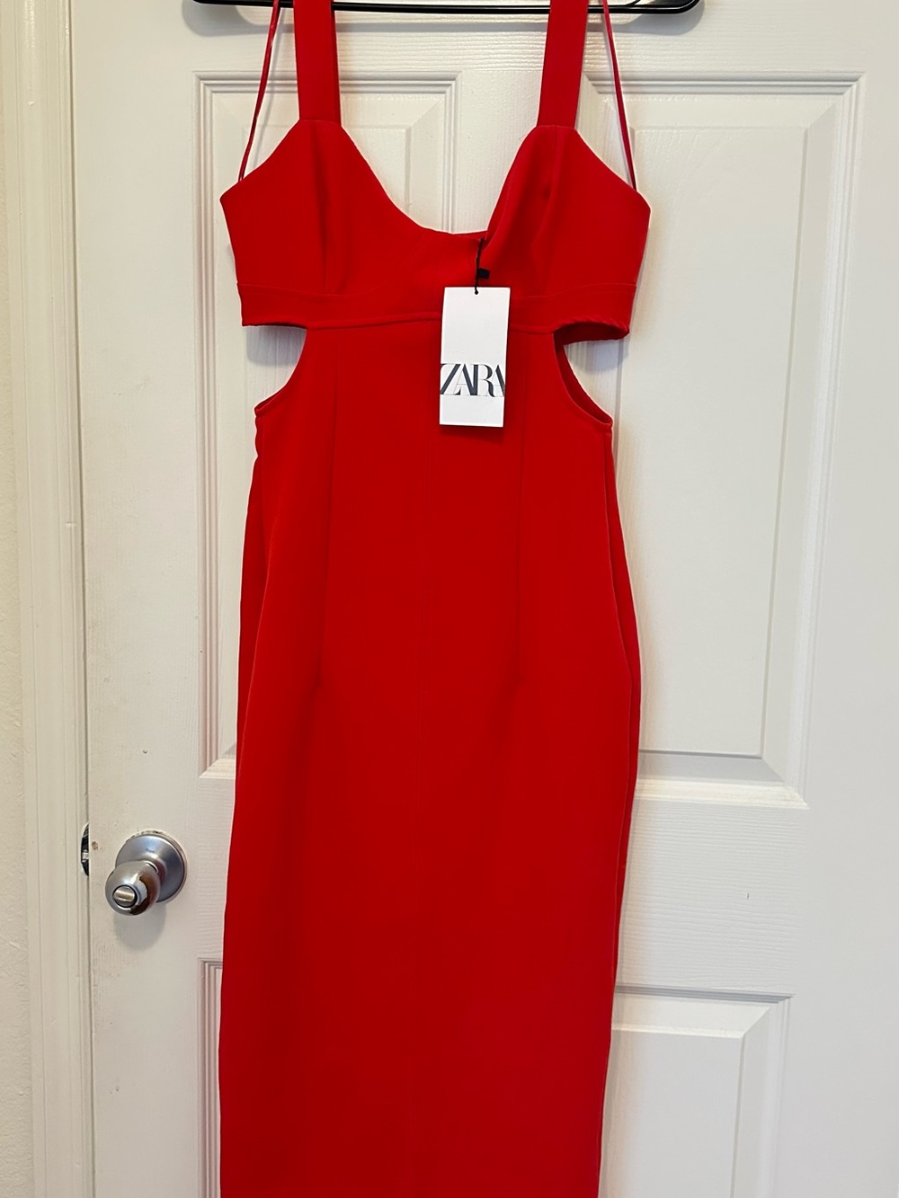 Zara Scarlet Cutout Midi Dress